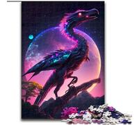 Neon Fairytale Dinosaur Jigsaw Puzzle 1000 Pieces Jigsaw Puzzles for Adults for Teenagers & Teens, Ideal Birthday size 50x75cm
