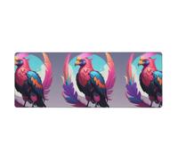 Neon Feather Condor Prints Extra Large Mouse Pad 12x31.5in for Office, Gaming, and Learning - Durable, Comfortable, and Environmentally Friendly