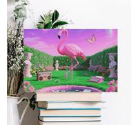 Neon Flamingo Pattern Wall Decor For Living Room Large Canvas Wall Art For Bedroom Modern Office Pictures Wall Artwork Landscape Paintings Canvas Art Prints Home Decorations 18x12inch(45x30cm)