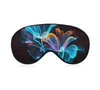 Neon Flowers Sleeping Mask, Light Blocking Eye Mask, Comfortable and Soft, Eye Cover with Elastic Band, Suitable for Men and Women, Suitable for Travel/Sleeping