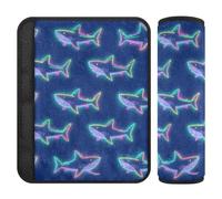 Neon Fluorescent Shark Blue 2 Pack car seat Seatbelt Cover Release Stress to Your Neck and Shoulders for Truck accesorios para carro