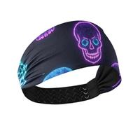 Neon Fluorescent Skull Non-Slip sports headband Stretchy sweat for Daily use hiking Daily use Volleyball