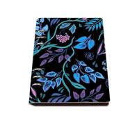 Neon Foliage A5 Notebook, Pu Leather Notebooks, Lined Paper Revision Notebooks 180Pages/90Sheets, Notepads for Women, A5 Exercise Books for Meeting, Student Essentials University Journal Diary