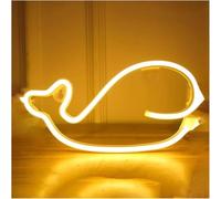 Neon For Neon Sign Lights Whale Tail Shape Wall Bedroom Decor Wedding Holiday Kids(White)