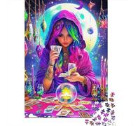 Neon Fortune Teller 1000 Piece Jigsaw Puzzle For Adults Challenging Game Stress Relief Puzzle Exercise The Memory of The Brain for Adults And Kids, Age 12 Years Up 300pcs (40x28cm)