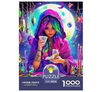 Neon Fortune Teller 1000 Piece Jigsaw Puzzle For Adults Family Challenge Toys Stress Relief Puzzle Cultivate The Spirit of Teamwork for Men, Women, Elders, Seniors 38x26cm/1000pcs