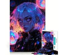 Neon Future Dreamer Jigsaw Puzzles for Teenagers 1000 Piece Logic Train Toy Cozy Relax Smooth Cut Festival Gift (38x52cm)