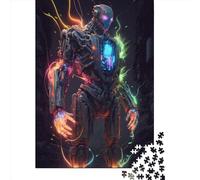 Neon Futuristic Robot Puzzle for Teenagers 1000 Pieces Puzzle Brain Teaser Puzzles For Adults 1000pcs (75x50cm)