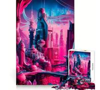 Neon Galactic Metropolis 1000 Piece Jigsaw Puzzle for Adults Smart Game Soothing Fun Pattern Assembly Stylish Gift (50x75cm)