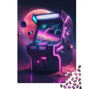 Neon Game1 1000 Pieces Puzzles Wooden Puzzle for Teenager Funny Jigsaw Puzzles 1000pcs (75x50cm)