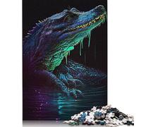 Neon Gator Glare Puzzles 1000 Pieces Wooden Puzzles Puzzles for Adults & Teenager Family Entertainment Toys 1000pcs (75x50cm)