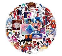 NEON GENESIS EVANGELION Stickers EVA Characters Ayanami Rei Ikari Shinji Figure PVC Waterproof Graffiti Stickers for Laptop,Skateboard,Phone,Guitar,Bike,Notebook DIY Dekoration (B)