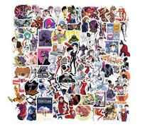 Neon Genesis Evangelions Stickers, 100 Pcs Asukas Eva Anime Figure Vinyl Waterproof DIY Sticker Decals for Party, Water Bottle Scrapbook Laptop Skateboard Computer for Teens Students