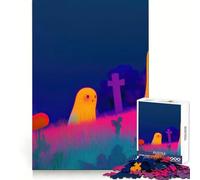 Neon Ghosts Halloween Night Jigsaw Puzzles for Adults 1000 Pieces Reason Skill Toy Tension Relief Exact Cut Cherished Gift (50x75cm)