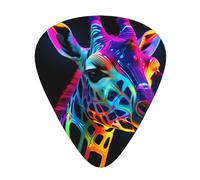 Neon Giraffe Guitar picks in thin, medium, and thick sizes, 12-piece set, suitable for electric guitar and various instruments