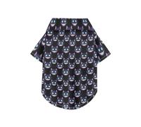 Neon Glow Cheshire Cat Pattern Summer Pet Dog Shirt Button Up Lightweight and Breathable Short Sleeve Pet T-Shirt Puppy Sweatshirt Perfect for Everyday Wear, and Photoshoots 2XL