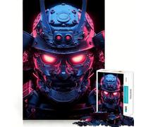 Neon Glowing Samurai Droid 1000 Piece Jigsaw Puzzles for Adults Teenagers Mind Game Toy Together Fun Neat Cut Amazing Present (50x75cm)