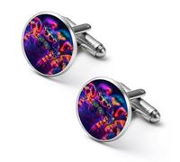 Neon Glowing Spider Men's Alloy Cufflinks Classic Cuff Link Fashion Shirt Accessories for Business Party Wedding 1.7cm