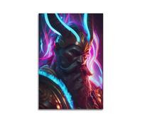 Neon God Norse God Heimdall Poster Poster Decorative Painting Canvas Wall Posters And Art Picture Print Modern Family Bedroom Decor Posters 12x18inch(30x45cm)