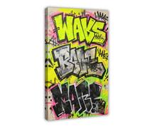 Neon Graffiti Art Print Canvas Wall Art Urban Decor Canvas Poster Bedroom Decor Landscape Office Room Decor Gift 08x12inch(20x30cm)