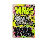 Neon Graffiti Art Print Canvas Wall Art Urban Decor Canvas Poster Bedroom Decor Landscape Office Room Decor Gift 20x30inch(50x75cm)