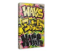 Neon Graffiti Art Print Canvas Wall Art Urban Decor Canvas Poster Bedroom Decor Landscape Office Room Decor Gift 24x36inch(60x90cm)