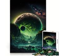 Neon Green Full Moon 1000 Piece Jigsaws for Teenagers Brain Workout Toy Easy Leisure Image Assembly Stylish Gift (50x75cm)