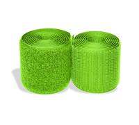 Neon Green Hook and Loop 2 Inch x 1 Yards Sew On Non-Adhesive Nylon Strips Wide Interlocking Strong Grip Roll Heavy Duty Fastener Tape Easy to Sew for Home Office School Car and Crafting DIY
