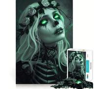 Neon Green Zombie Princess 1000 Piece Jigsaw Puzzle for Adults Brain Tease Toy Together Fun Perfect Cut (50x75cm)