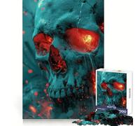 Neon Halloween Skull Jigsaw Puzzles for Teenagers 1000 Pieces Logic Toy Casual Fun Precision Cut Heartfelt Gift (38x52cm)