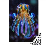 Neon Hawaiian Bobtail Squid 1000-Piece Jigsaw Puzzle for Adults, 38x26cm/1000pcs, Quiet Home Activity, Focused Puzzle Time And Year-Round Leisure