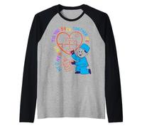 Neon Heart Puzzle Medical Design - Caring Healer Raglan Baseball Tee