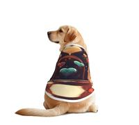 Neon Heart Reactor Dog Shirt Vest Dog Clothes- Breathable Cooling for Big Dogs, Sun Protection Comfort Wear for Golden Retriever, Husky, Alaska Outdoor Activities 3X-Large