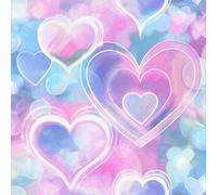 Neon Hearts Neon Light Effect Modern Pink Blue Wallpaper - Modern Contemporary - Trendy Stylish Kid's/Children's Bedroom Feature Wall Holden 13785