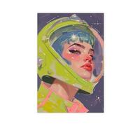 Neon Helmet Sci-Fi Portrait Canvas Poster Bedroom Decor Landscape Office Room Decor Gift 24x36inch(60x90cm)