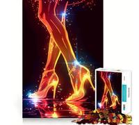 Neon High Heels Jigsaw Puzzles 1000 Piece for Teenagers Thought Toy Stress Release Precise Edge Perfect Present (50x75cm)