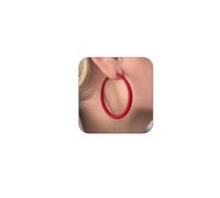 Neon Hoop Earrings for Women Exaggerated 80s 90s Colorful Chunky Statement Hoops Earring Lightweight Hypoallergenic Big Hoops for Glow Party Outfits Y2k Jewelry Accessories, One Size, Alloy Steel, No