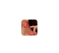 Neon Hoop Earrings Retro Colorful Hoop Earrings for Women Vintage 80s 90s Accessories Neon Party Earings for Everyday 80s Outfit Dresses Costumes for Women, Metal, No Gemstone