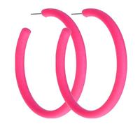 Neon Hoop Earrings Retro Neon Earrings Acrylic Large Hoop Earrings 80s 90s Earrings for Women Colorful Big Hoop Statement Earring Hot Pink Lightweight Earrings for 80s Party Accessories