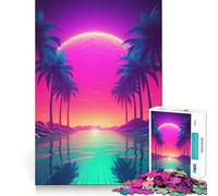 Neon Horizon Elegance 1000 Piece Jigsaw Puzzle for Adults Smart Game Soothing Fun Pattern Assembly Stylish Gift (50x75cm)