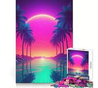 Neon Horizon Elegance 1000 Piece Jigsaw Puzzle for Adults Smart Game Soothing Fun Pattern Assembly Stylish Gift (50x75cm)