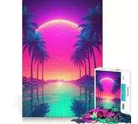 Neon Horizon Elegance Jigsaw Puzzle for Adults 1000 Pieces Mind Play Relaxing Fun Clean Edge Art Collection Piece (38x26cm)
