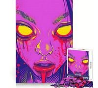 Neon Horror Face 1000 Piece Jigsaw Puzzle for Teenagers Memory Gain Soothing Fun Design Assembly Elegant Gift (38x52cm)