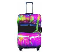 Neon Hot Lips Elastic Travel Luggage Cover Suitcase Protector, Print Suitcase Baggage Cover Anti-Scratch