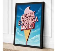 Neon Ice Cream Dreams Vintage Canvas Wall Art Print 18x12 Inch