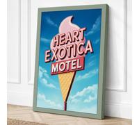 Neon Ice Cream Dreams Vintage Canvas Wall Art Print 30x20 Inch