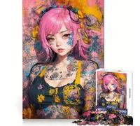 Neon Ink Dreams 1000 Piece Jigsaw Puzzles for Adults Jigsaw Logic Sense Toy Leisure Fun Smooth Edge Heartfelt Gift (38x26cm)