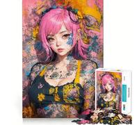 Neon Ink Dreams Jigsaw Puzzles for Adults 1000 Piece Reason Skill Toy Anxiety Relief Exact Cut Elegant Gift (50x75cm)