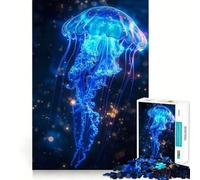 Neon Jellyfish Glowing Jigsaw Puzzles for Teenagers 1000 Piece Mental Toy Leisure Fun Premium Cut Thoughtful Gift (50x75cm)