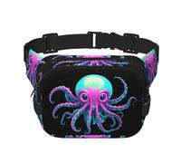 Neon Kraken Core Printed multifunctional waist bag, unisex trendy messenger bag, travel sports storage bag
